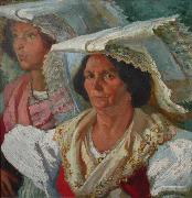 ESCALANTE, Juan Antonio Frias y portrait of pacchiana oil painting artist